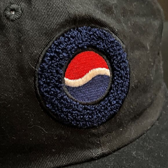 Vintage Pepsi Cola Snapback Hat Big Logo Black - Picture 2 of 8